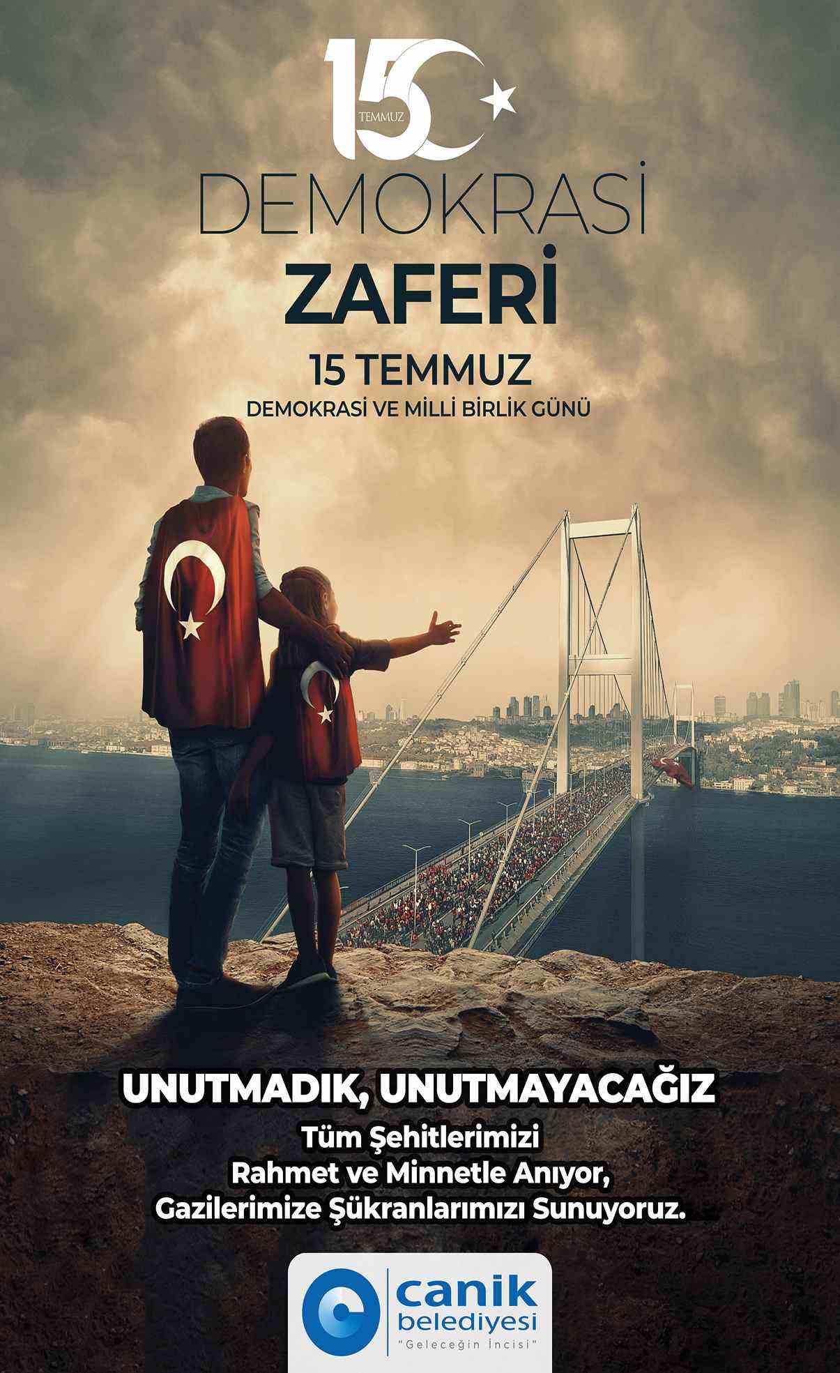 Canik Belediyesi 15 Temmuz Anma İlanı