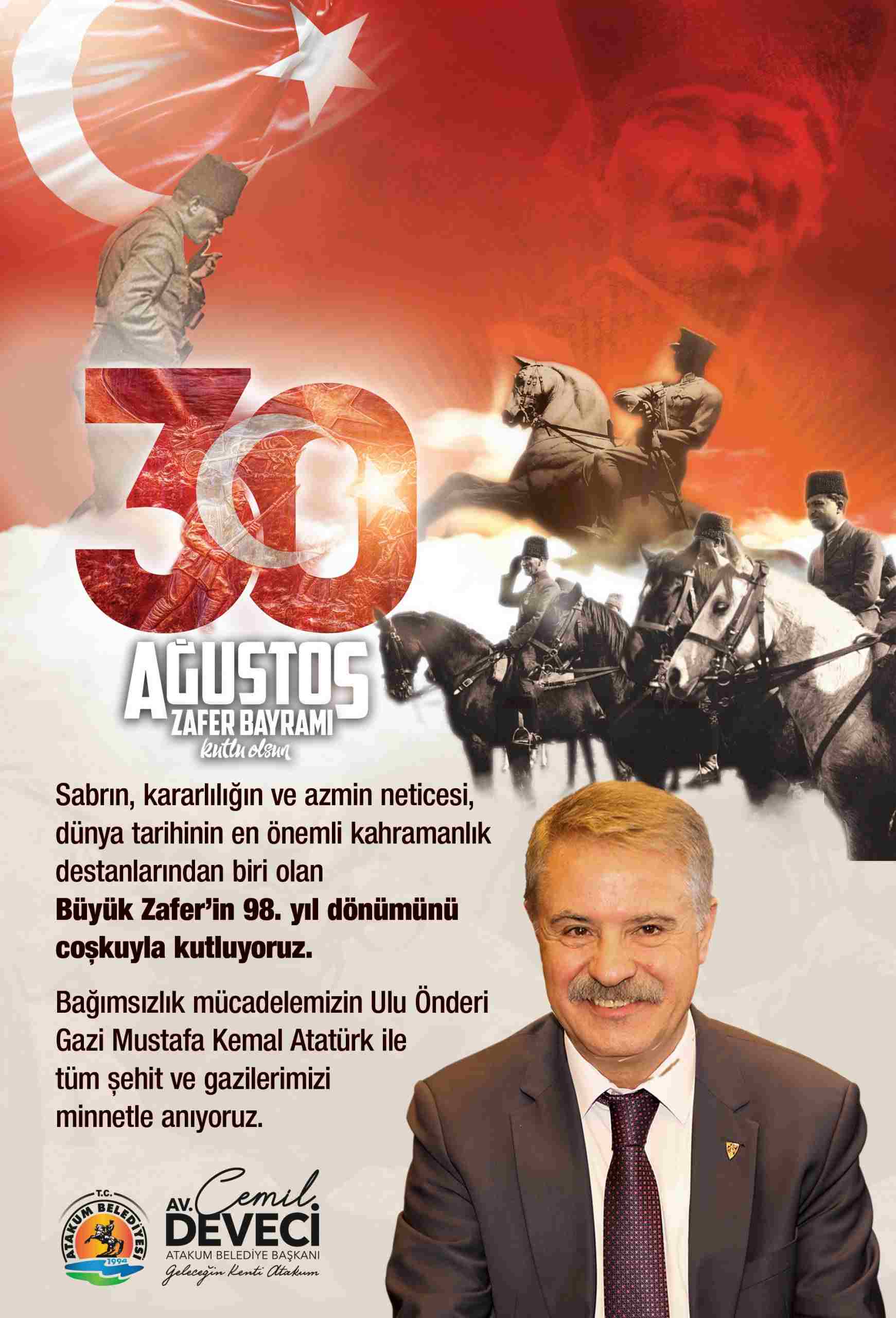 Atakum Belediyesi 30 Ağustos Zafer Bayramı Kutlama İlanı