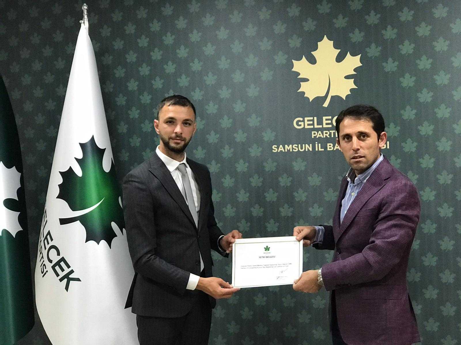Çarşamba'da Gelecek Partisi'ne Genç Başkan