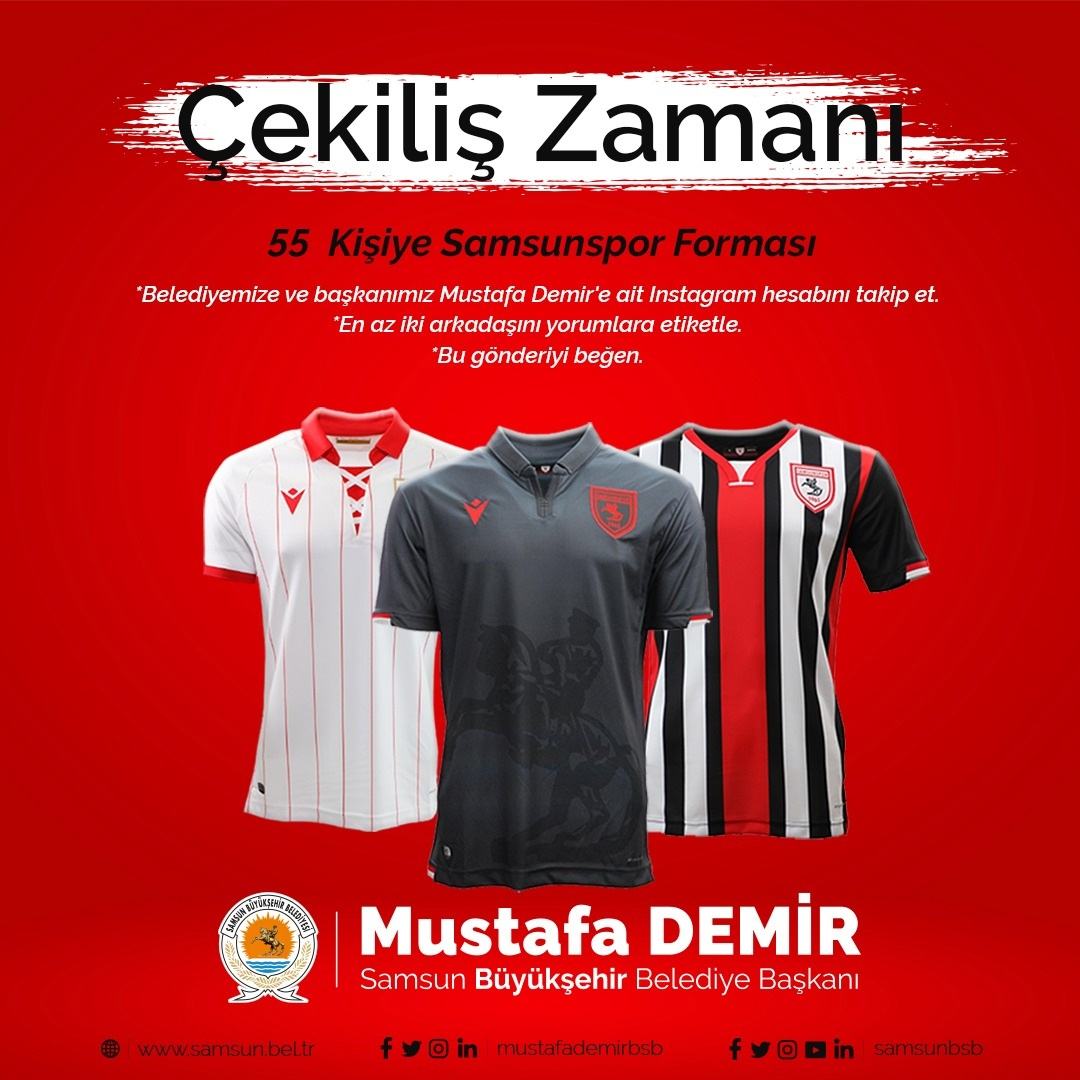 Samsun Büyükşehir'den 55 Forma