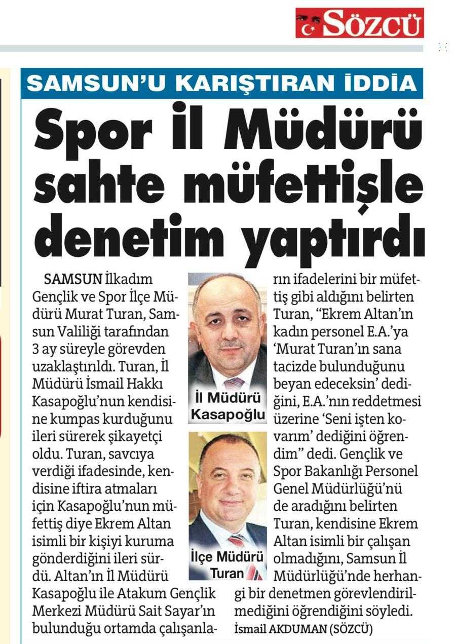 Sahte Müfettiş Olayına Soruşturma