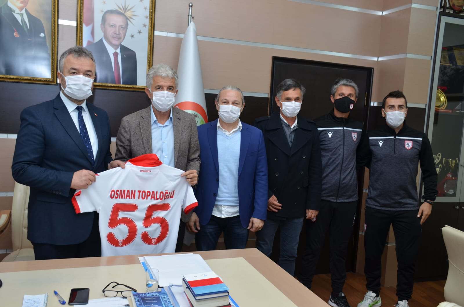 Samsunspor Futbol Akademisi'nden Başkan Topaloğlu'na Ziyaret