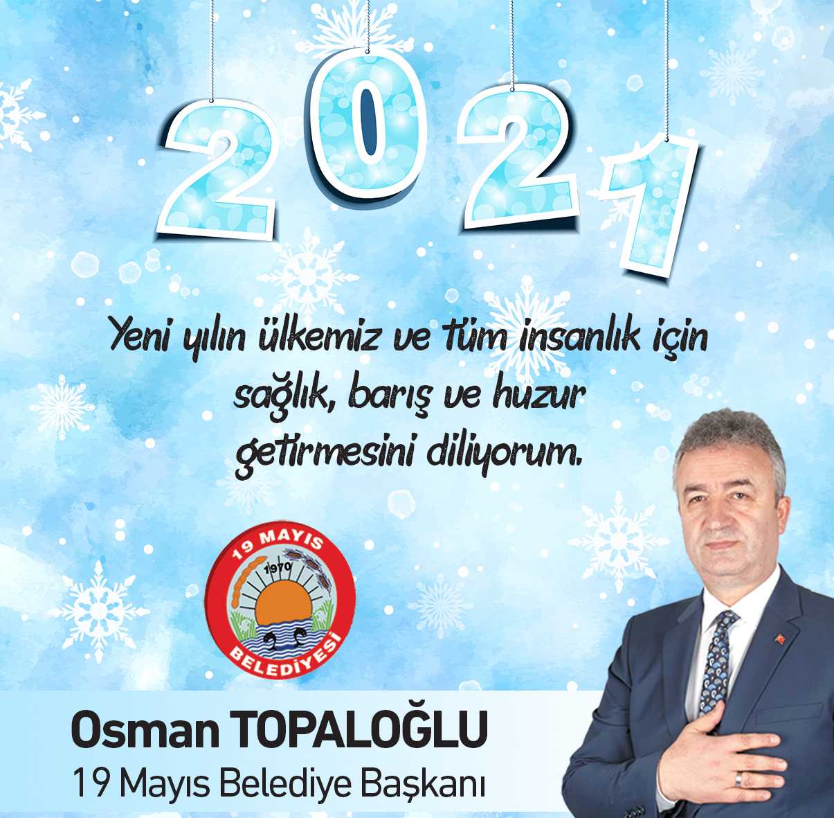 19 Mayıs Belediyesi Yeni Yıl Kutlama Mesajı