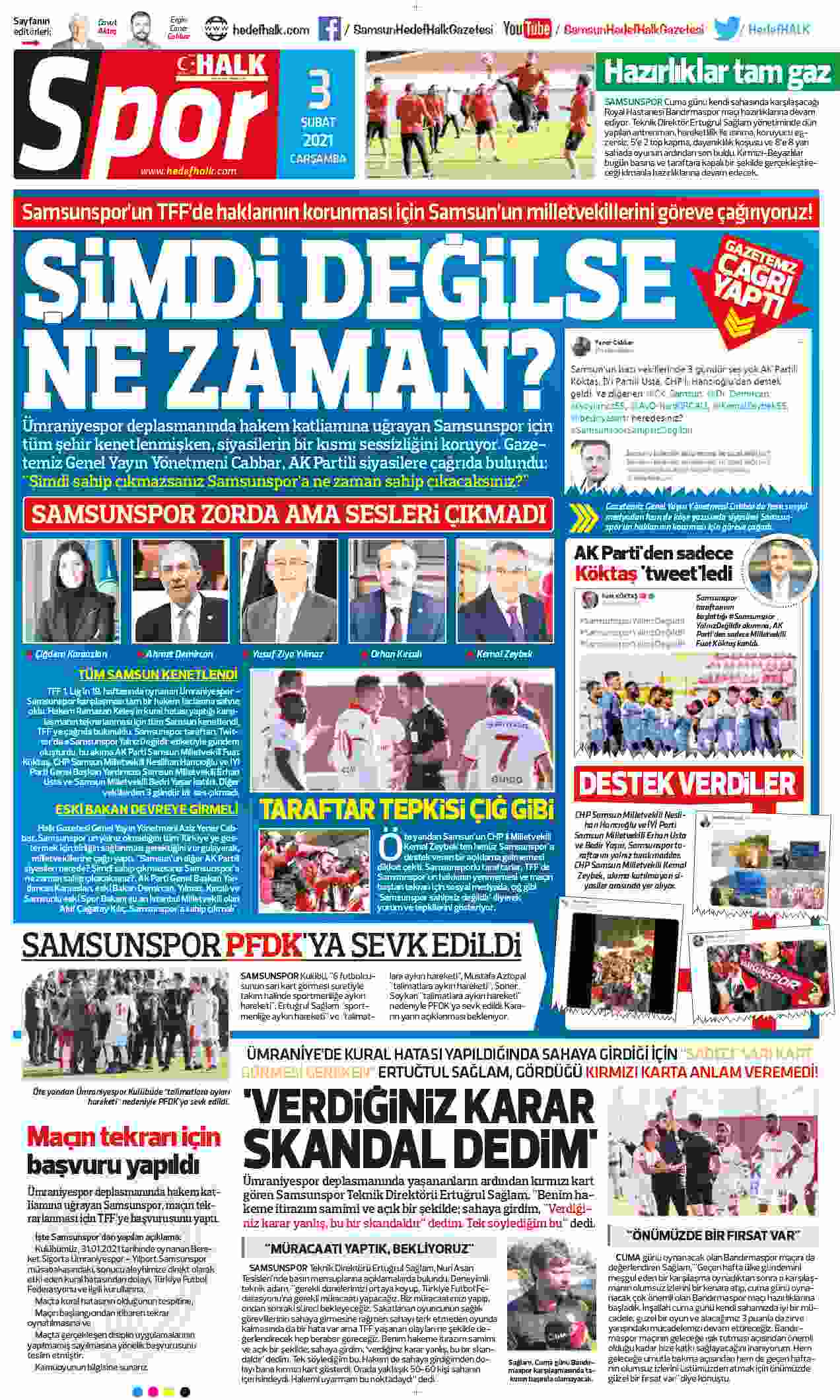 Samsun Milletvekillerini Göreve Çağırıyoruz!