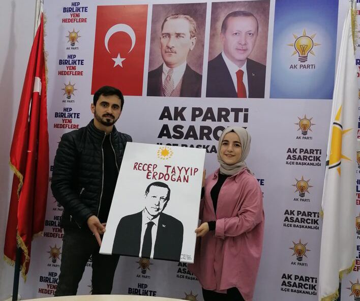 AK Partili Başkana Erdoğan Portresi