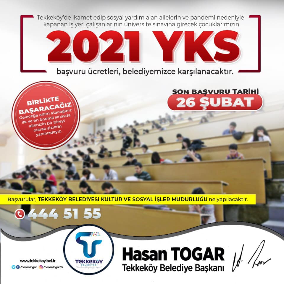 Tekkeköy'de YKS'ye Hazırlanan Öğrenciye Destek