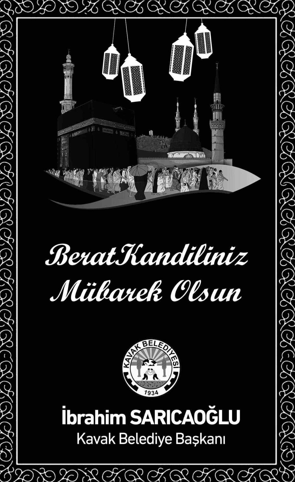 Kavak Belediyesi Berat Kandili İlanı