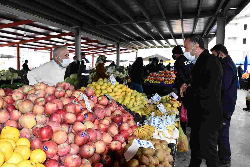 Terme Pazarında Korona Denetimi
