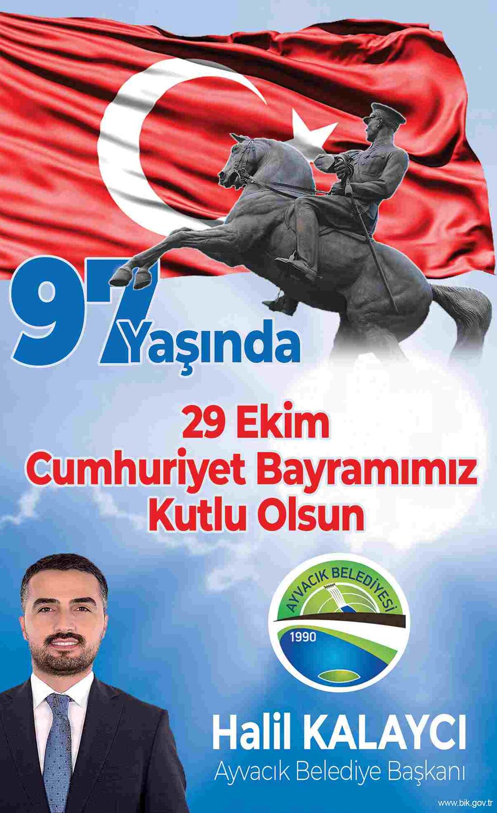 Ayvacık Belediyesi 29 Ekim Cumhuriyet Bayramı İlanı