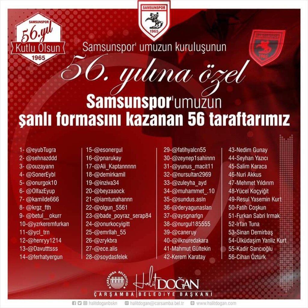 56. Yıla Özel 56 Forma