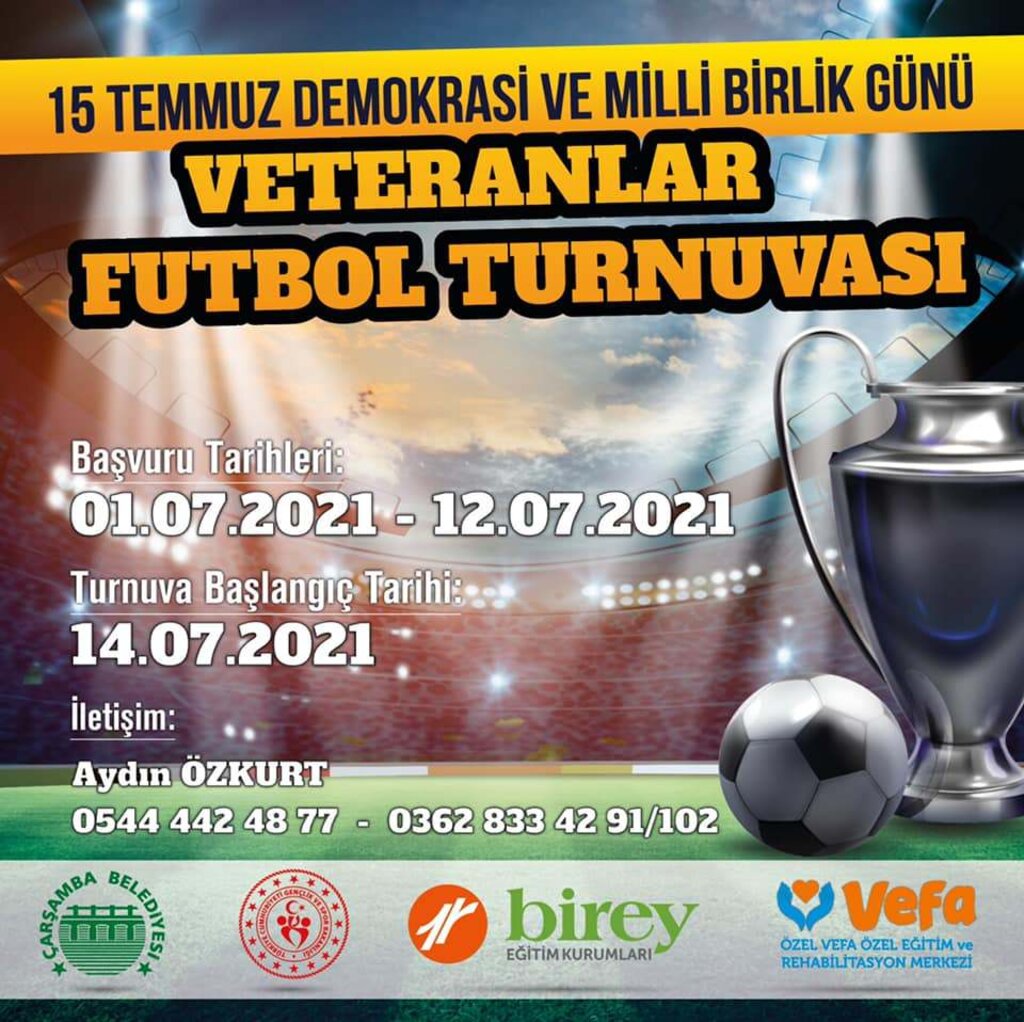 Çarşamba'da Veteranlar Turnuvası
