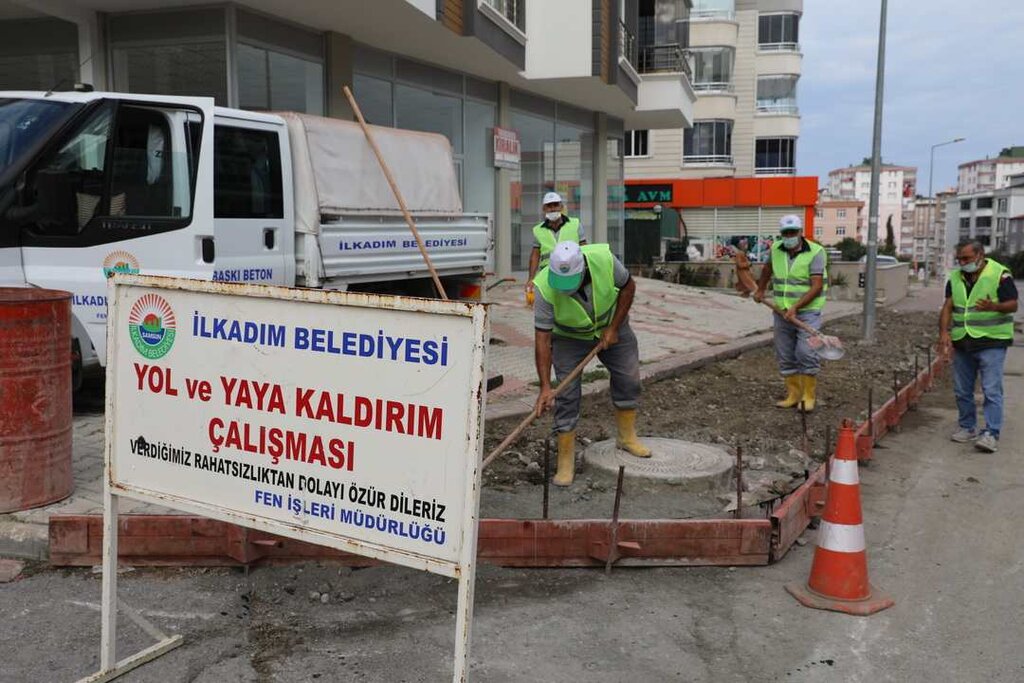 İlkadım Sokakları Şantiyeye Döndü