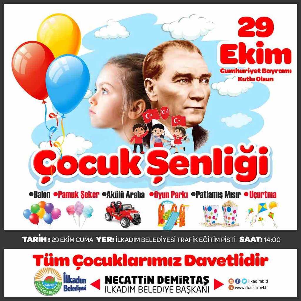 Çocuk Şenliği İle Cumhuriyet Coşkusu İlkadım’da Yaşanacak