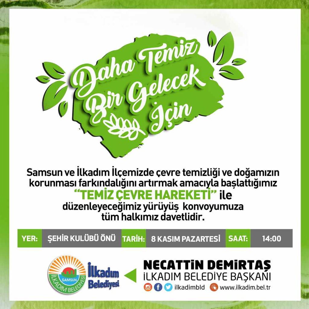 İlkadım'da Temiz Çevre Yürüyüşü