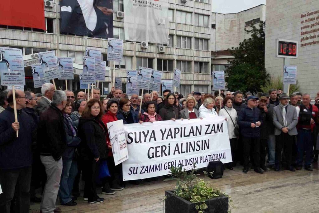 Samsun'da Su Kararını Uygulayın Eylemi