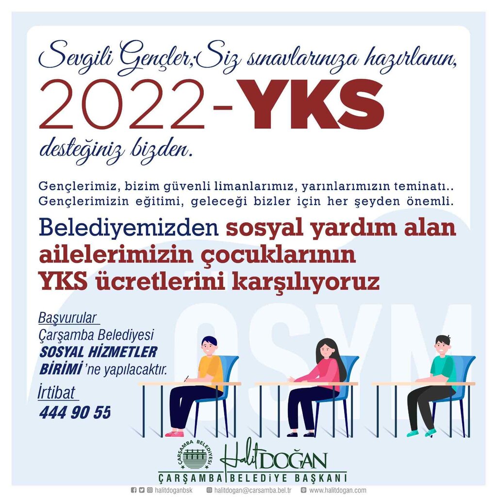 Çarşamba'dan YKS Desteği