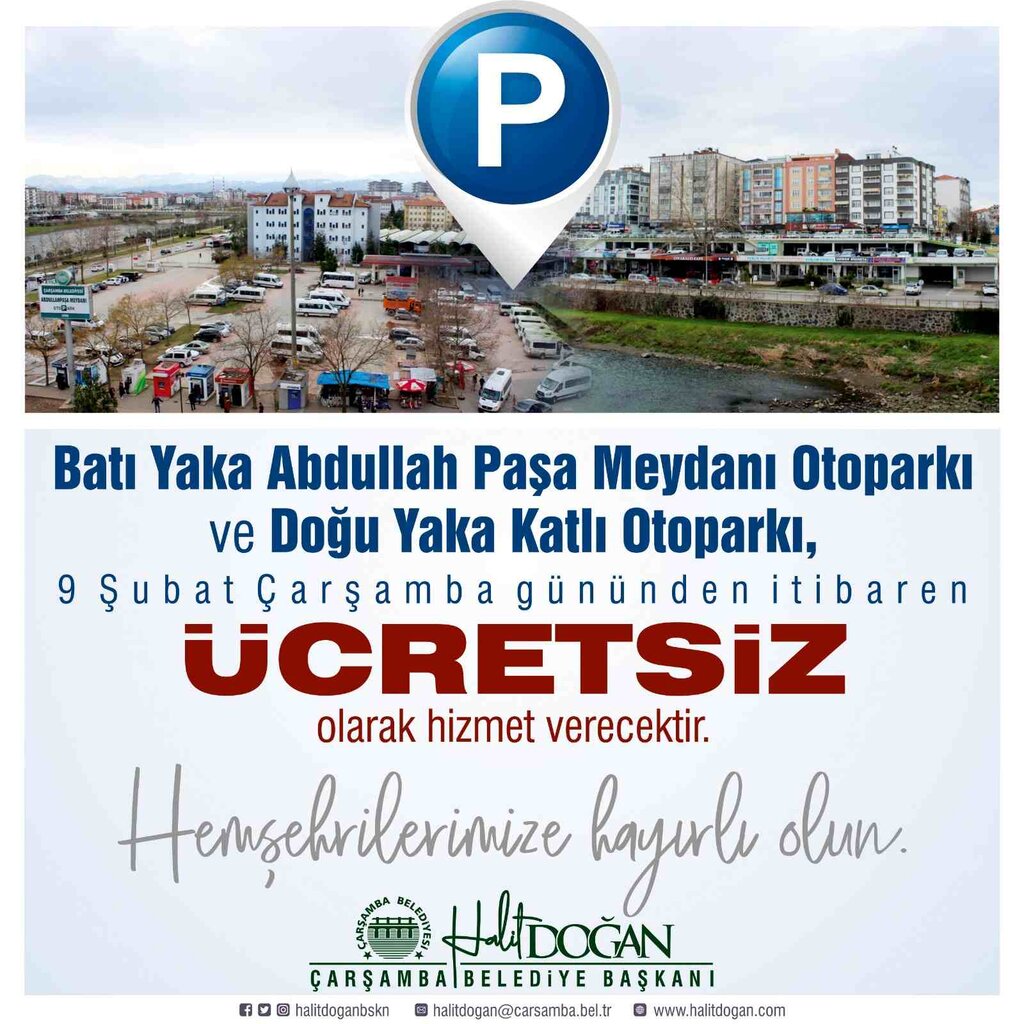 Çarşamba'da Araç Sürücülerine Müjde