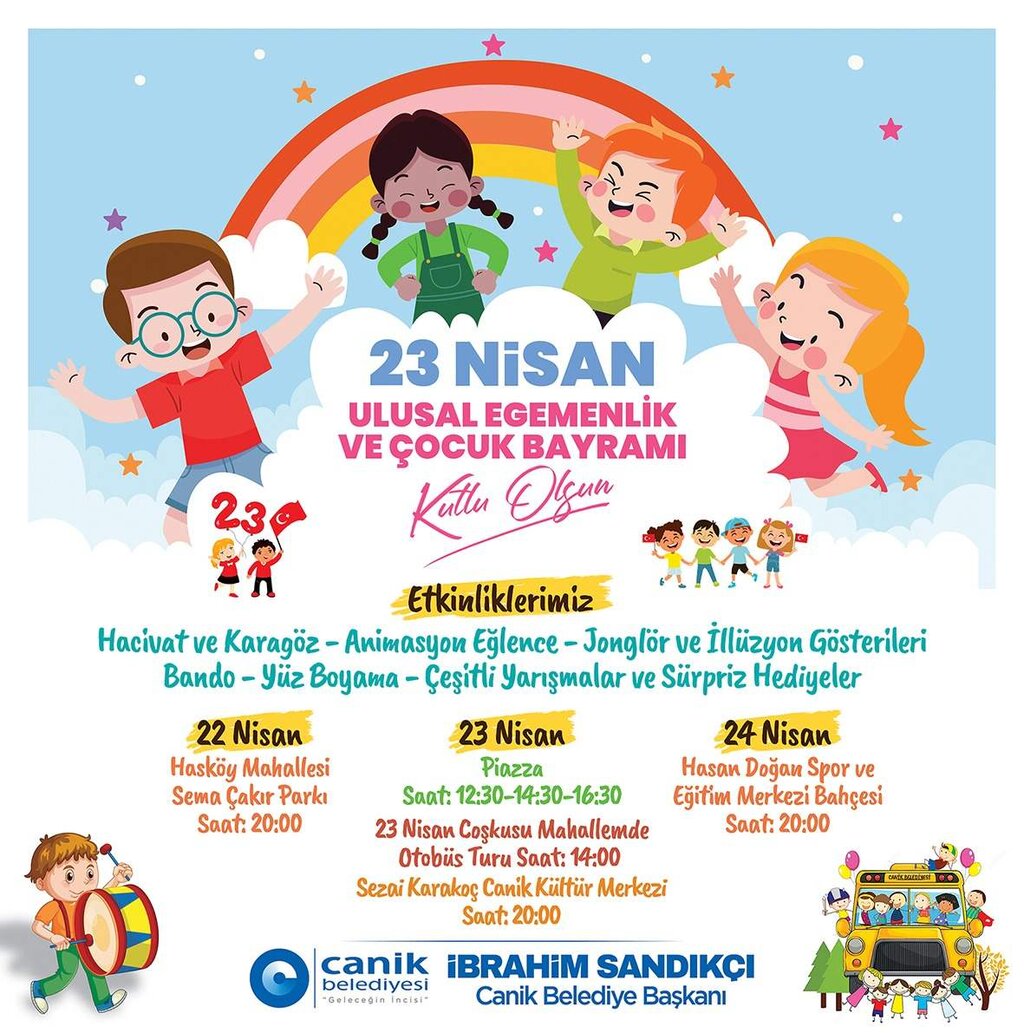 Canik’te Dolu Dolu 23 Nisan Programı