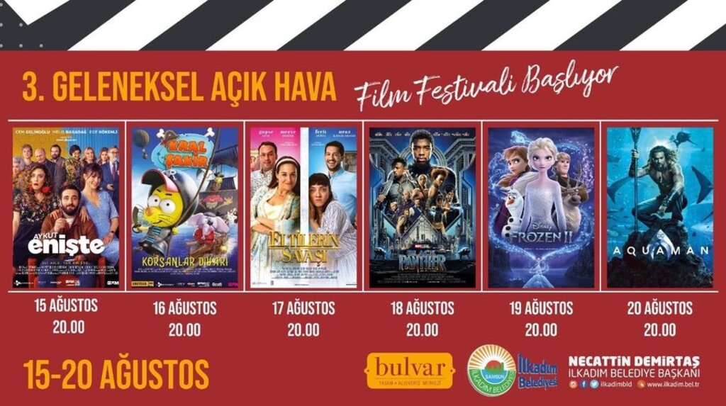 İlkadım'da Açık Havada Sinema Keyfi
