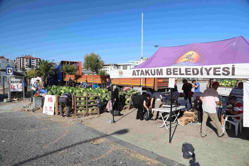 Atakum’daki Dayanışma Kampanyasında 400 Ton Karpuz Satıldı