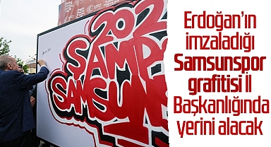 Cumhurbaşkanı Erdoğan Şampiyonluk Graffiti Çalışmasına İmzasını Bıraktı