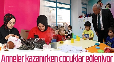 İlkadım'da Anneler Kazanırken Çocuklar Eğleniyor