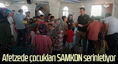 Afetzede Çocukları SAMKON Serinletiyor