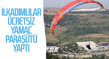 İlkadımlılar Ücretsiz Yamaç Paraşütü Yaptı