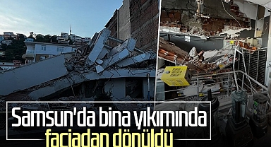 Samsun'da Bina Yıkımında Faciadan Dönüldü