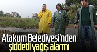 Atakum Belediyesi'nden Şiddetli Yağış Alarmı