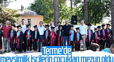 Terme'de Mevsimlik İşçilerin Çocukları Mezun Oldu