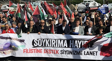Samsun'da Filistin'e Destek Siyonizm'e Lanet