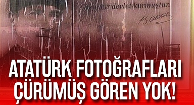Samsun Kurtuluş Yolunda Atatürk Fotoğrafları Çürümüş Gören Yok!