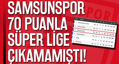Samsunspor 70 Puanla Süper Lige Çıkamamıştı!