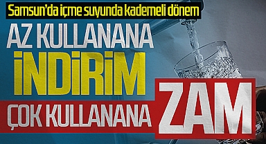 Samsun'da İçme Suyunu Az Kullanana İndirim, Fazla Kullanana Zam!