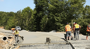 Atakum Kırsalına 19,5 km'lik Beton Yol