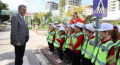 İlkadımlı Miniklere Trafik Bilinci Aşılanıyor