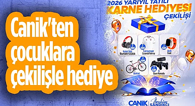 Canik'ten çocuklara çekilişle hediye