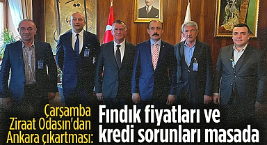 Çarşamba Ziraat Odasın'dan Ankara Çıkartması: Fındık Fiyatları ve Kredi Sorunları Masada