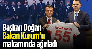 Samsun Büyükşehir Belediye Başkanı Halit Doğan Bakan Kurum’u makamında ağırladı