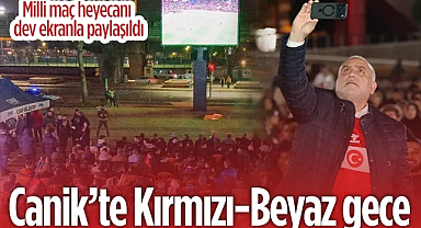 Canik'te Milli Maç Coşkusu: Dev Ekranda Türkiye-Romanya Heyecanı