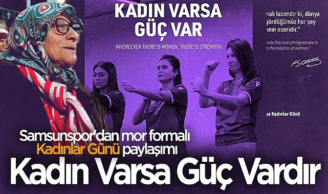 Samsunspor'dan 8 Mart Dünya Kadınlar Günü'ne Özel Mor Forma Paylaşımı