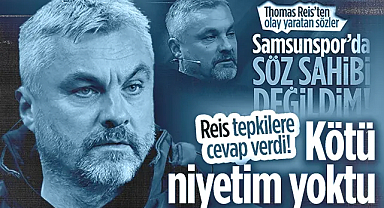 Samsunspor Eski Teknik Direktörü Thomas Reis Tepkilere Cevap Verdi: Kötü Niyetim YoktuSamsunspor Eski Teknik Direktörü Thomas Reis Tepkilere Cevap Verdi: Kötü Niyetim Yoktu