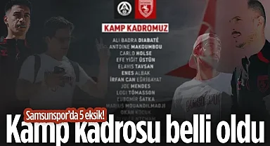Samsunspor'un Alanyaspor Deplasmanı Kamp Kadrosu Belli Oldu