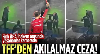 Samsunspor'un Hocası Fink'in Dördüncü Hakem ile Arasında Yaşananlar Kamerada