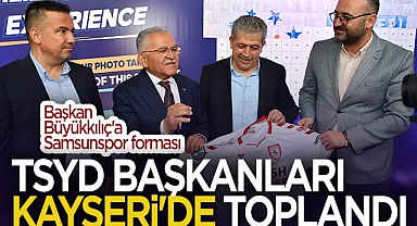 TSYD Samsun Şubesi'nden Başkan Memduh Büyükkılıç'a Samsunspor Forması: TSYD Başkanları Kayseri'de Toplandı