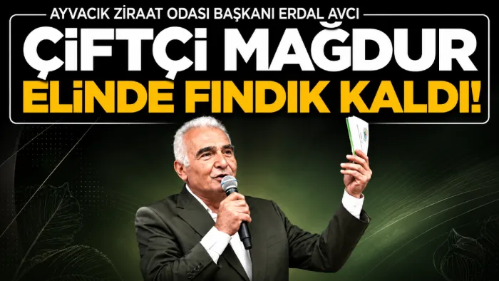 Ayvacık Ziraat Odası Başkanı Erdal Avcı: Çiftçi mağdur elinde fındık kaldı!