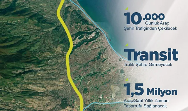 Samsun Batı Çevre Yolundan 10 Bin Araç Transit Geçecek