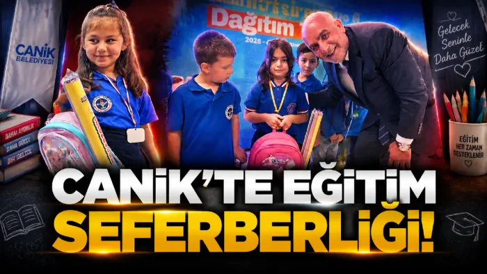 Samsun’da örnek uygulama: Canik’te minik öğrencilere eğitim desteği