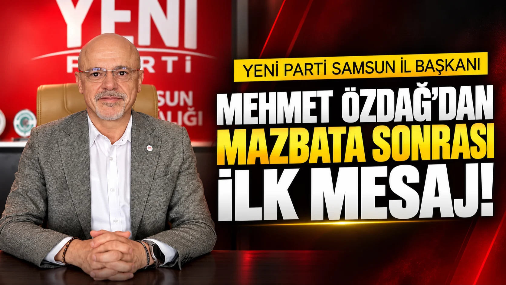 Yeni Parti Samsun İl Başkanı Mehmet Özdağ mazbatasını aldı! İlk hedefini açıkladı